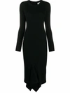 MICHAEL KORS MICHAEL KORS WOMEN'S BLACK WOOL DRESS,MF08ZZA4VR001 XS