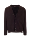 LORO PIANA LORO PIANA MEN'S BROWN CASHMERE CARDIGAN,FAI8816B1AL 54