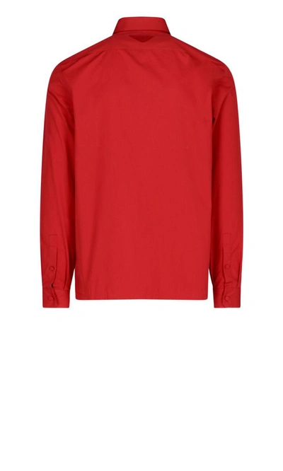 Prada Men's  Red Cotton Shirt