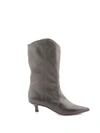 POMME D'OR POMME D'OR WOMEN'S GREY LEATHER ANKLE BOOTS,4675GREY 41