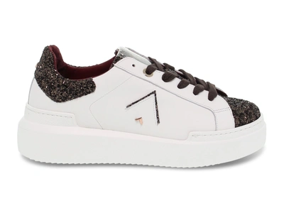 Ed Parrish Womens White Leather Sneakers