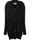 MAISON MARGIELA MAISON MARGIELA WOMEN'S BLACK COTTON CARDIGAN,S52HA0207S16775900 L