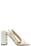 PATRIZIA PEPE PATRIZIA PEPE WOMEN'S WHITE LEATHER SANDALS,MCBI39804 40