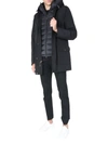 Woolrich Off-centre Buttoned Coat In Black