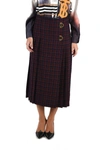 BURBERRY BURBERRY WOMEN'S BLUE WOOL SKIRT,8007250 6