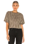 Cotton Citizen Tokyo Crop Tee In Ash Drip