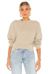 Cotton Citizen Milan Tie Dye Crop Sweatshirt In Cashew