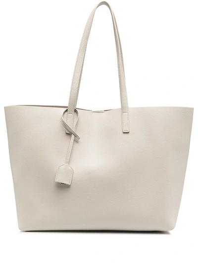 Saint Laurent Large Shopping Tote Bag In Neutrals