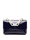 MSGM PATENT FINISH SHOULDER BAG