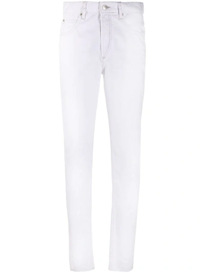 Isabel Marant Étoile High Rise Straight Fit Jeans In White