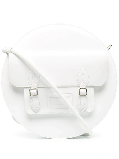 Mm6 Maison Margiela Circular Satchel Bag In White