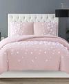 CHRISTIAN SIRIANO NEW YORK CHRISTIAN SIRIANO CONFETTI FLOWERS 3 PIECE BLUSH FULL/QUEEN DUVET COVER SET BEDDING