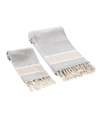 OLIVE AND LINEN TERRA 2 PIECE BATH AND HAND TOWEL SET