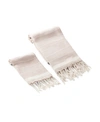 OLIVE AND LINEN LENA 2 PIECE BATH AND HAND TOWEL SET