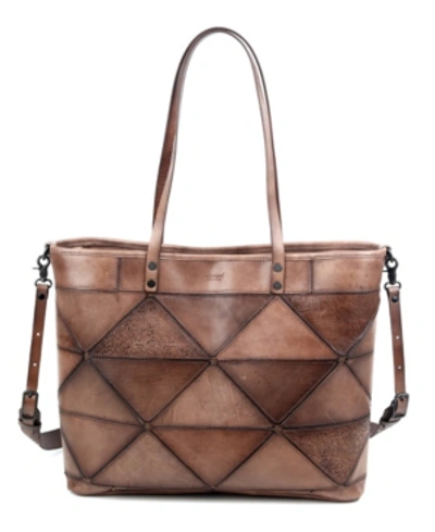 Old Trend Women's Genuine Leather Prism Tote Bag In Taupe