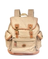 Tsd Brand Dolphin Canvas Backpack In Beige