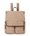Tsd Brand Atona Canvas Backpack In Khaki