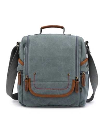 Tsd Brand Atona Traveler Canvas Crossbody Bag In Teal