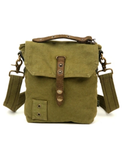 Tsd Brand Coastal Canvas Crossbody Bag In Olive