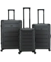 Rockland Boston 3pc Hardside Luggage Set In Grey