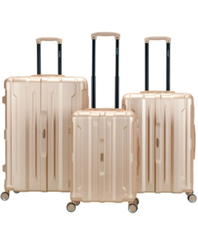 Rockland Seattle 3pc Hardside Luggage Set In Champagne