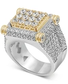 MACY'S MEN'S DIAMOND TWO-TONE STATEMENT RING (4-3/4 CT. T.W.) IN 10K GOLD & WHITE GOLD