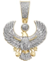 Macy's Men's Diamond Eagle Pendant (1/2 Ct. T.w.) In 14k Gold-plated Sterling Silver In White