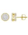 MACY'S MEN'S DIAMOND (1/2 CT.T.W.) STUD EARRING IN 10K YELLOW GOLD