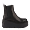 Valentino Leather Vlogo Uniqueform Platform Boots In Black