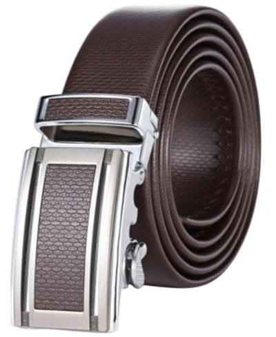 Mio Marino Men's Casual Designer Ratchet Belts In Brown