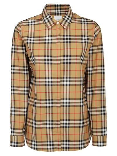 Burberry Crow Shirt In Antique Yellow