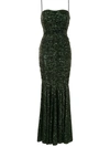 DOLCE & GABBANA SEQUIN-EMBELLISHED FISHTAIL GOWN