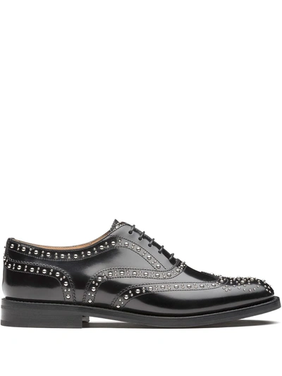 Church's Burwood Polished Studded Brogues In Black