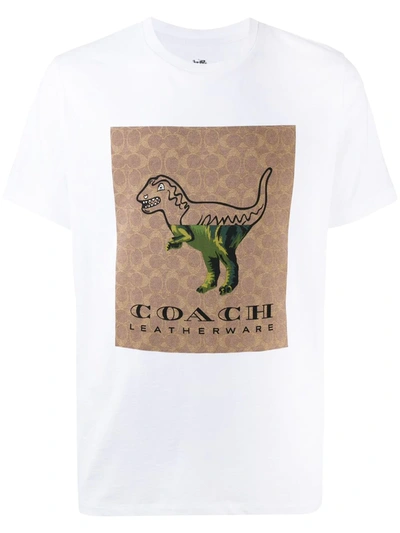 Coach Dinosaur-print T-shirt In White