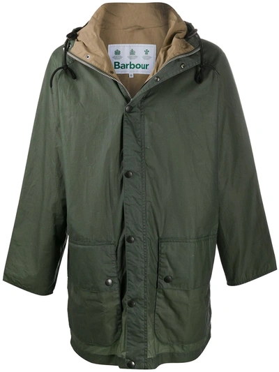 Barbour Hiking Army Green Waxed Cotton Jacket In Lt Forest