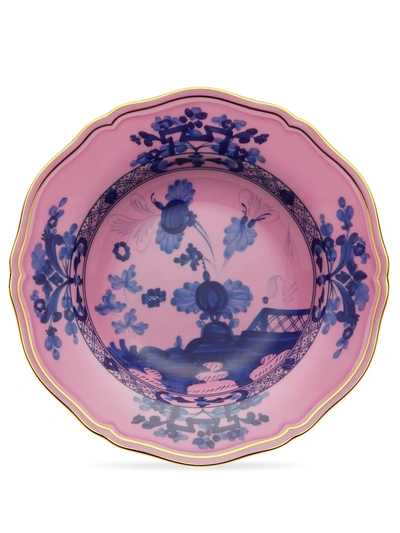 Richard Ginori Oriente Italiano Porcelain Soup Plates (set Of 2) In Pink