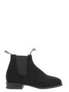 R.m.williams R.m. Williams Black Suede Comfort Craftsman Chelsea Boots In Black