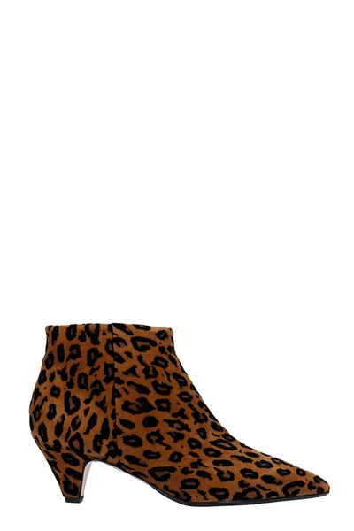 Anna F Low Heels Ankle Boots In Animalier Pony Skin