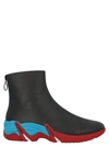 Raf Simons Cylon High-top Leather Sneakers In Black