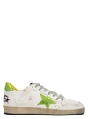 Golden Goose Ballstar White Leather Sneaker With Laminate Inserts In White