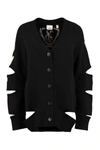 BURBERRY WOOL AND CASHMERE CARDIGAN,11587091