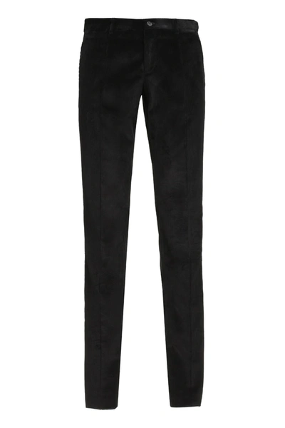 Dolce & Gabbana Corduroy Trousers In Black