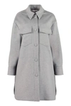 Stella Mccartney Kerry Oversize Wool Utility Coat In Grey