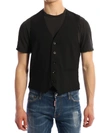Tonello Wool Vest Black In Black