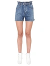 Msgm Denim Shorts In Blue