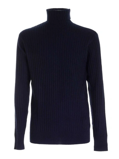 Aspesi Men's  Blue Wool Sweater