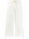SACAI SACAI WOMEN'S WHITE COTTON trousers,2004855101 2