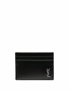 SAINT LAURENT SAINT LAURENT MEN'S BLACK LEATHER CARD HOLDER,6076031JB0E1000 UNI