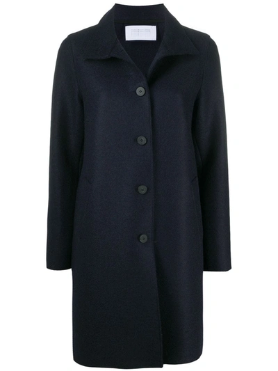 Harris Wharf London Single-breasted Cashmere Coat In Blau