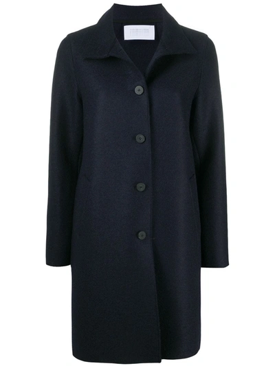 Harris Wharf London Single-breasted Cashmere Coat In Blue